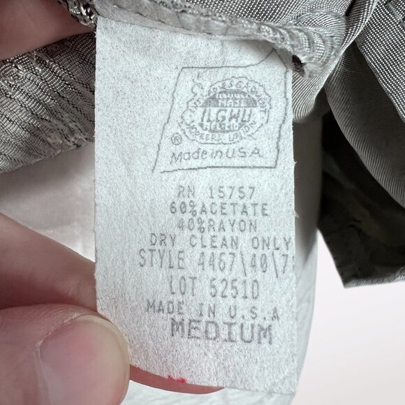 Vintage Long Sleeve Shirt Attached Vest Gray Size Medium - Picture 3 of 9